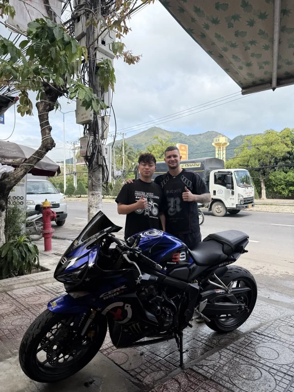Sport motorcycle handover in Nha Trang